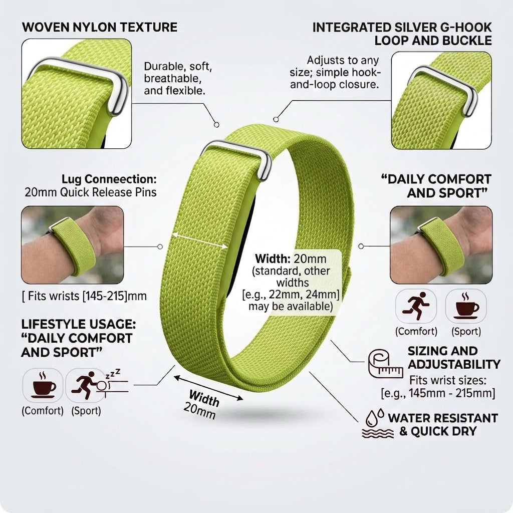 Lime Green- UA google Fitbit air strap