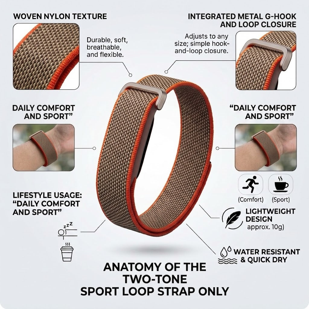Brown/Orange Elite - UA google Fitbit air strap