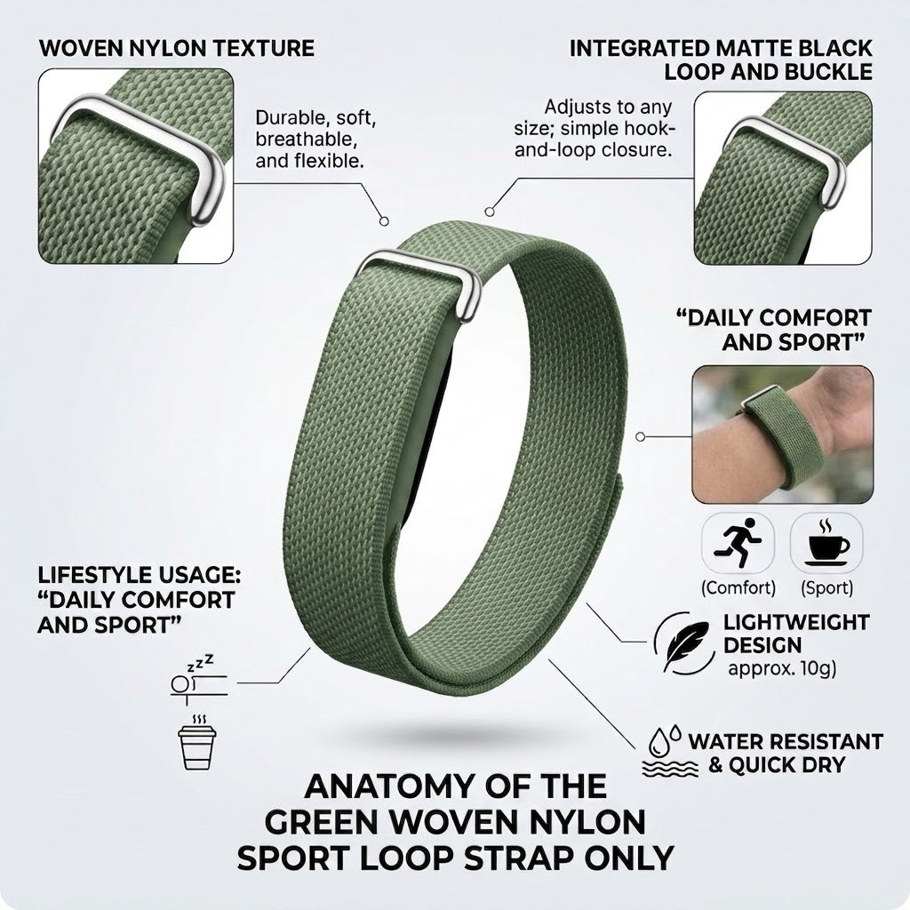 Olive Green- UA google Fitbit air strap